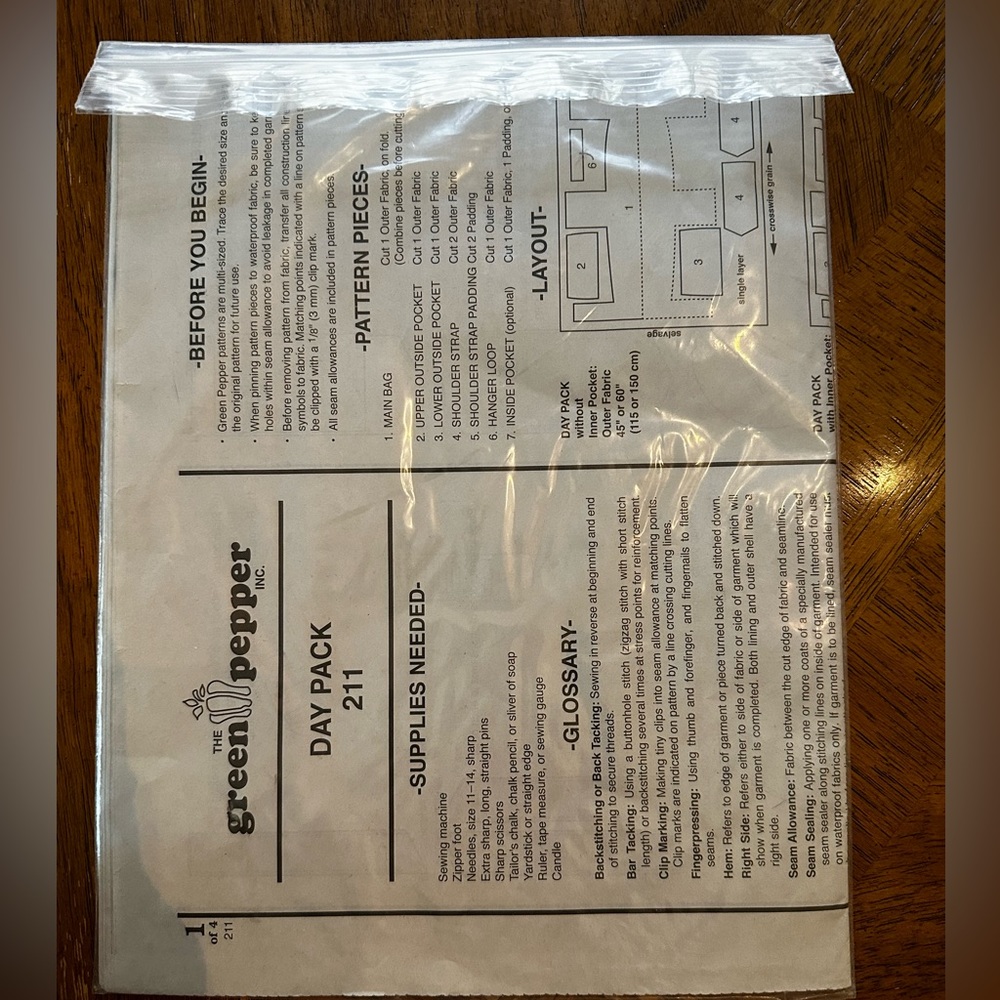 Backpack sewing pattern - Picture 2 of 2